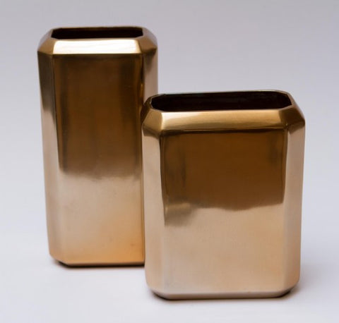 Brass Octagonal Vases