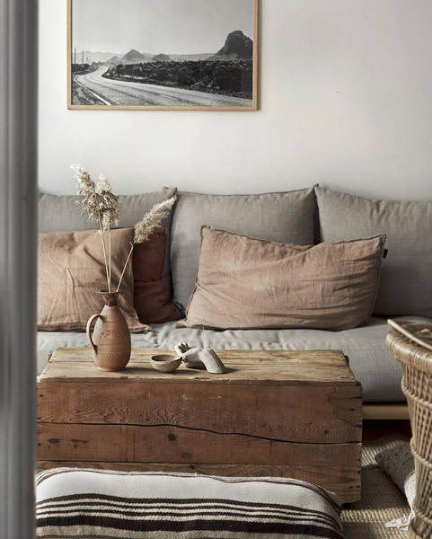 Vintage Grain Sack Extra Lg Pillow