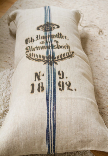 Vintage Grain Sack Extra Lg Pillow