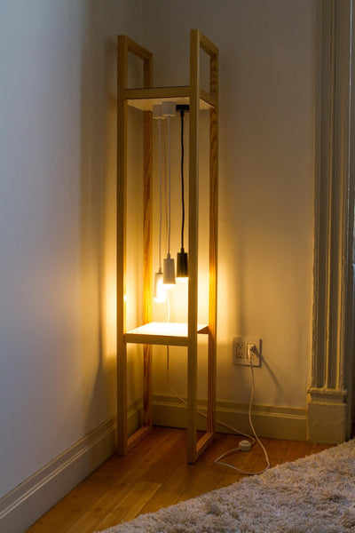 Modern recycled floor lamp