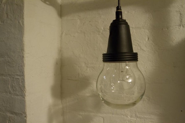 Vintage Industrial Glass Pendant Lamp