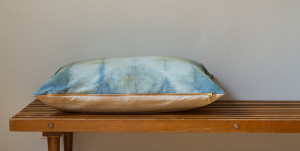 Blue Green Shibori Pillow