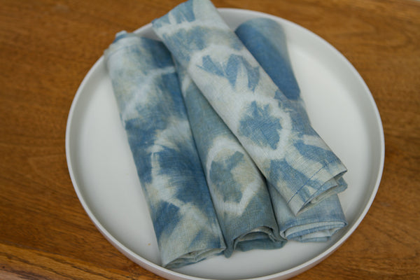 Blue Green Shibori Napkins