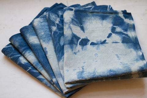 Cobalt Blue Shibori Napkins