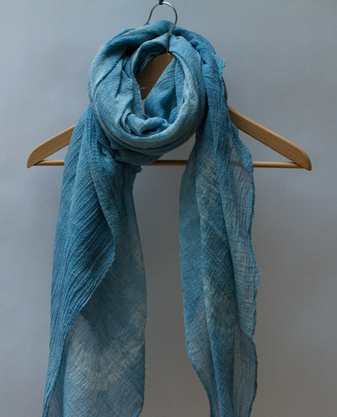 Shibori Cotton Gauze Scarf "Rings"