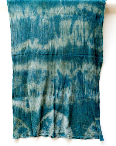 Shibori Crinkle Cotton Scarf "Freestyle"