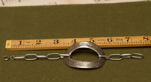 Vintage Buckle Bracelet Lg Oval Filigree