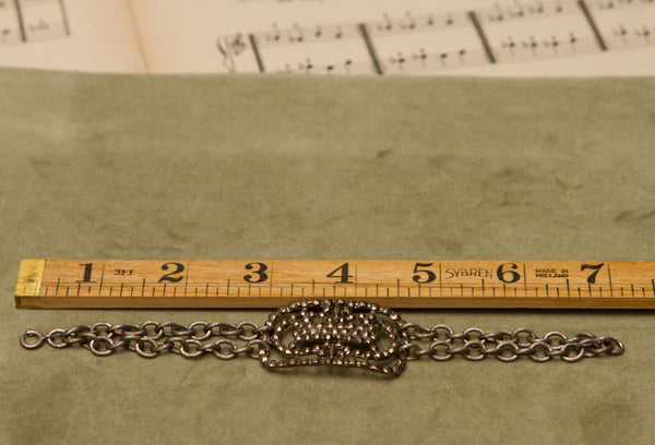 Vintage Buckle Bracelet Small Ornate Rectangle